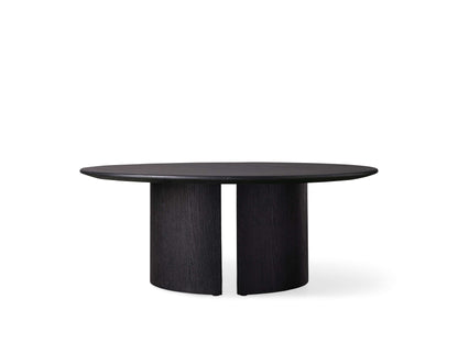 Saint Germain Round Wood Coffee Table with Dauphine Base