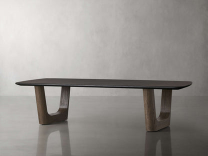 Saint Germain Wood Coffee Table with Rennes Base