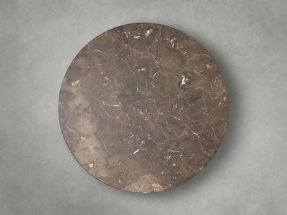Saint Germain Round Stone Coffee Table with Clement Base