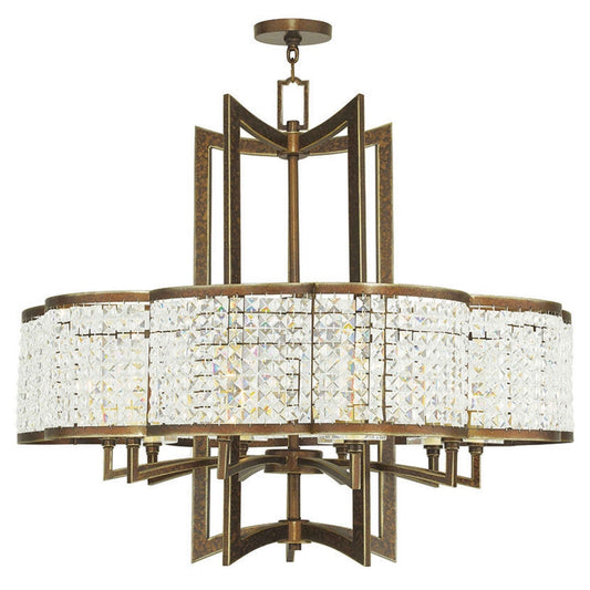 Grammercy Hand Painted Palacial Bronze 34-Inch Ten-Light Pendant