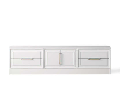 Rowan Modular Wood Door Plinth Media Console