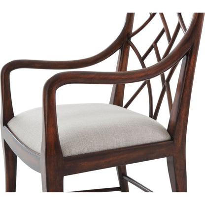 Theodore Alexander A Delicate Trellis Armchair - Set of 2