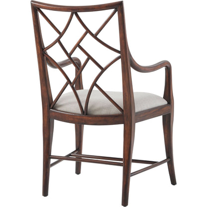 Theodore Alexander A Delicate Trellis Armchair - Set of 2