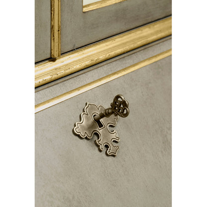 Jonathan Charles Buckingham Georgian Grey & Gilded Secretary Cabinet (492260-PBG)