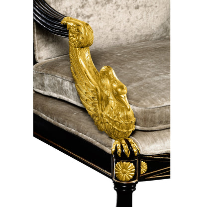 Jonathan Charles Tribeca Swan Armchair (494983-BLA-F005)