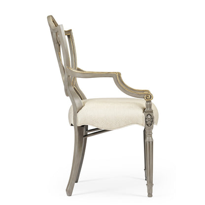 Jonathan Charles Buckingham Gilded Dining Armchair (495819-AC-PBG-F200) - Set of 2