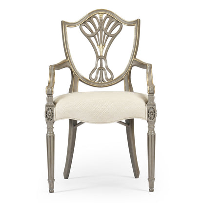 Jonathan Charles Buckingham Gilded Dining Armchair (495819-AC-PBG-F200) - Set of 2