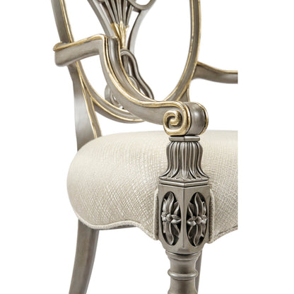 Jonathan Charles Buckingham Gilded Dining Armchair (495819-AC-PBG-F200) - Set of 2