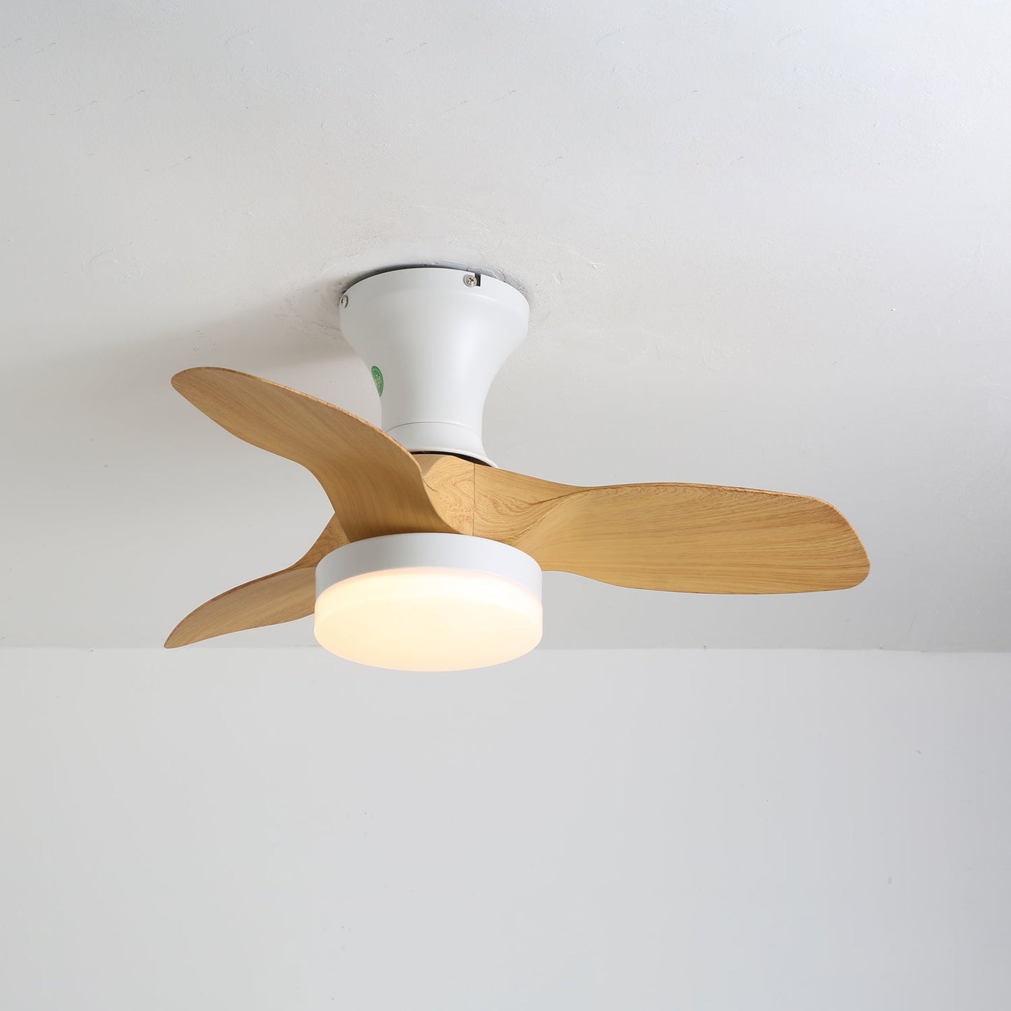 Brisa Ceiling Fan Light Wood Grain & White: ? 27.6″ x H 11.0″ / Three-color Changing Light 1001 Ceiling fan light