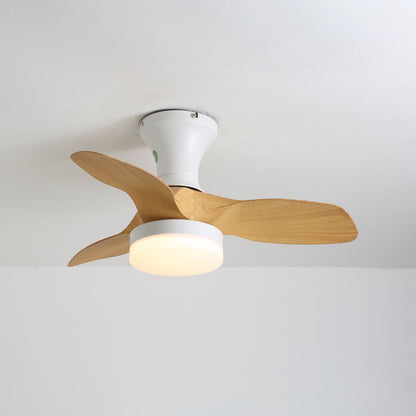 Brisa Ceiling Fan Light Wood Grain & White: ? 27.6″ x H 11.0″ / Three-color Changing Light 1001 Ceiling fan light