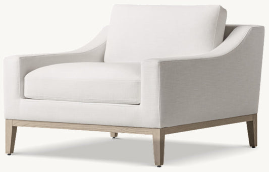 Italia Slope Arm Chair - Oak Base