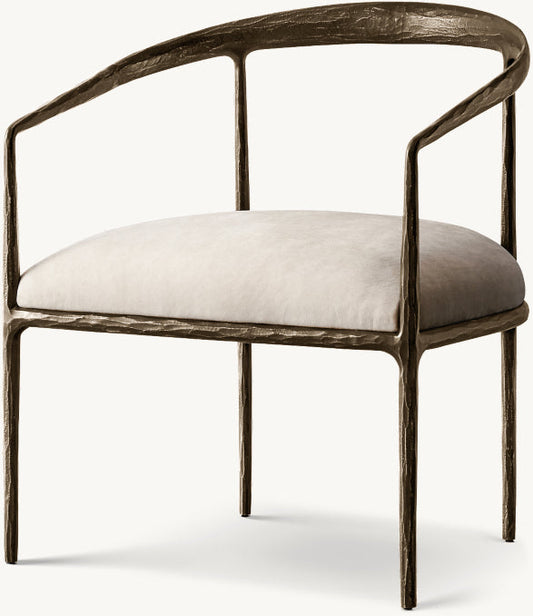 Thaddeus Leather Curved Chair