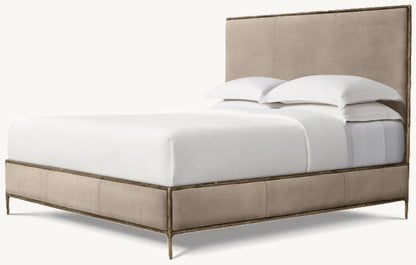 Thaddeus Leather Panel Bed