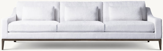 Italia Slope Arm 3-Cushion Sofa - Metal Base