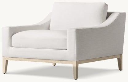 Italia Slope Arm Chair - Oak Base