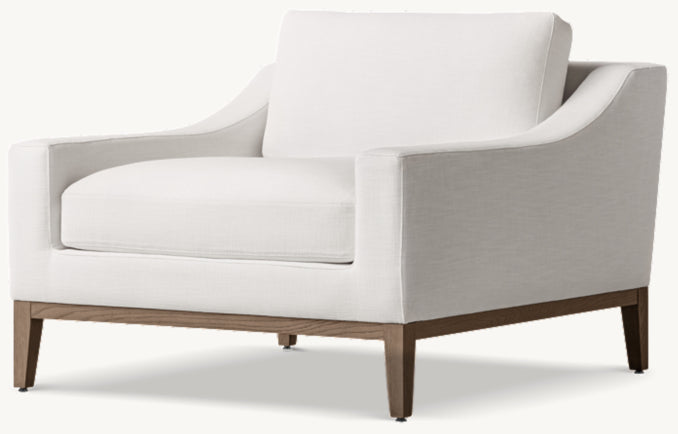 Italia Slope Arm Chair - Oak Base