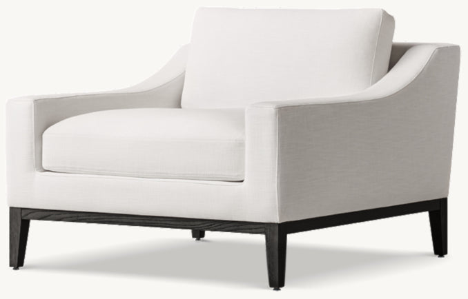 Italia Slope Arm Chair - Oak Base