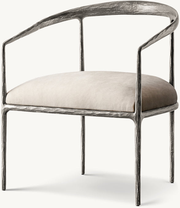 Thaddeus Leather Curved Chair