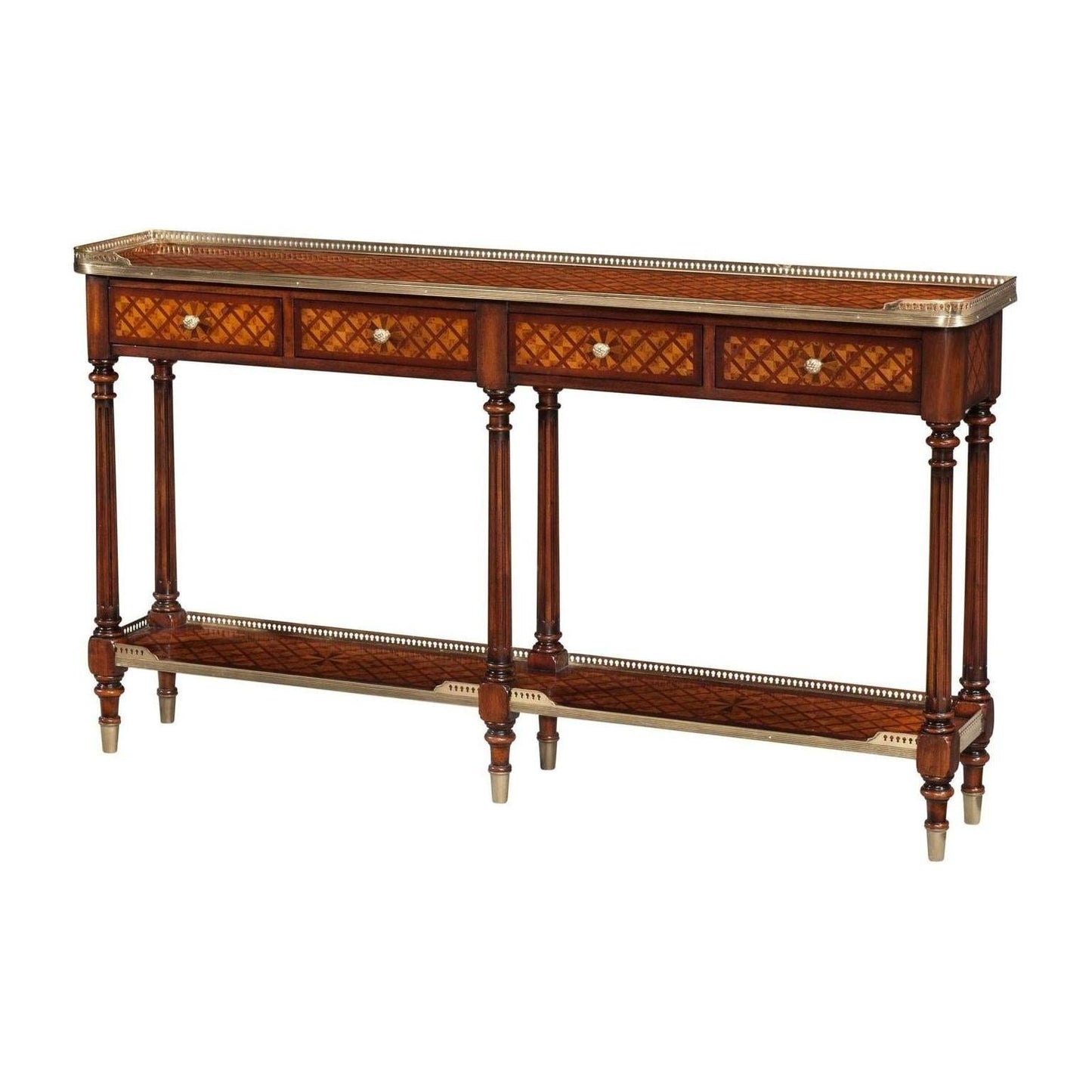 Theodore Alexander Brass Mounted Console Table