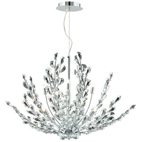 Filigree Chrome Eight-Light Pendant