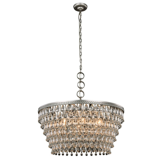 Nordic Antique Silver Six-Light Pendant