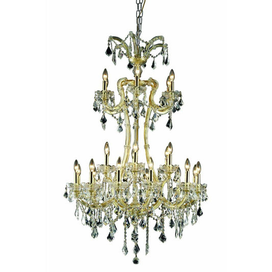 Maria Theresa Spectra Swarovski Crystal Gold 24 Light 50-in Chandelier