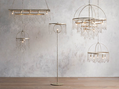 Aubrey Rectangular Chandelier in Silver