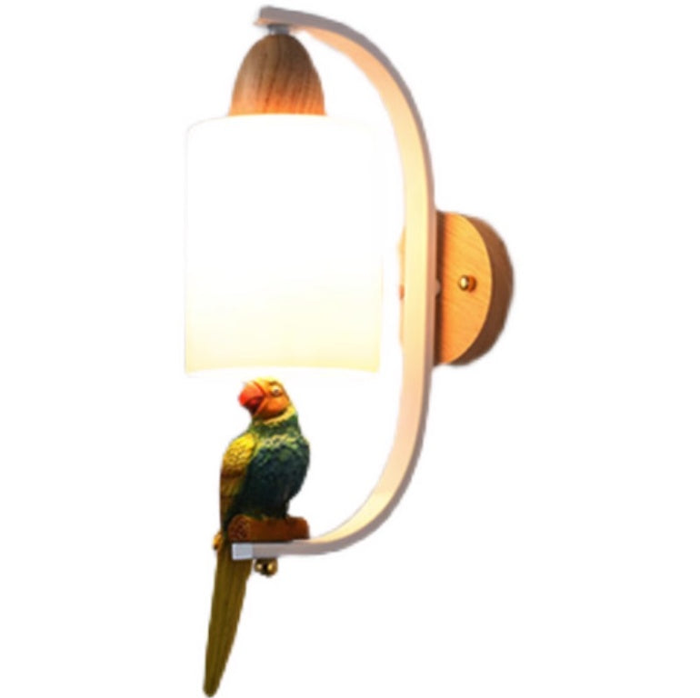 Solid Wood Bedside Wall Lamp – Minimalist Creative Light for Living Room or Stair Aisle