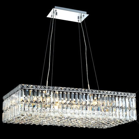 16 Light contemporary crystal chandelier Chrome plated