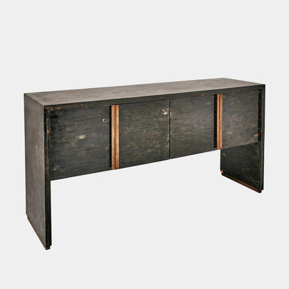 Global Views Bjorn Horn Black Inlay Console