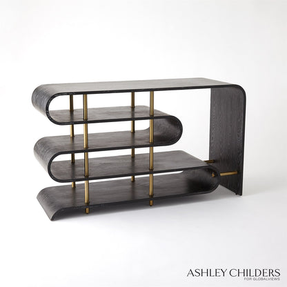 Global Views Traverse Console Table - Ebony Cerused by Ashley Childers