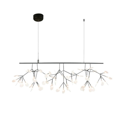Long Style Firefly LED Chandelier Model A L 39.4″ x W 15.7″ / L 100cm x W 40cm / Black & Warm Light / Wall switch