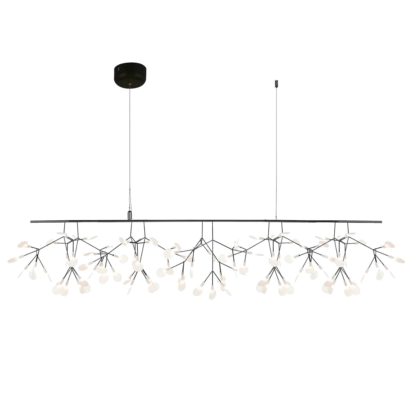 Black Firefly LED Chandelier 108 heads Dia 59″ x W 19.7″ / Dia 150cm x W 50cm / Warm Light / Wall switch Chandelier