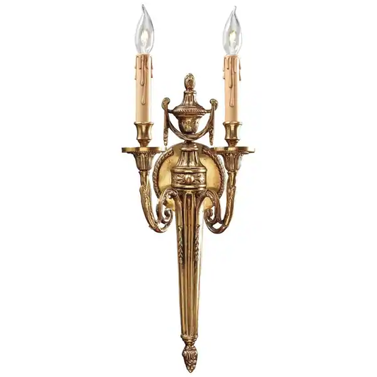 Metropolitan Stained Gold 8 Inch Wide 2 Light Wall Sconce