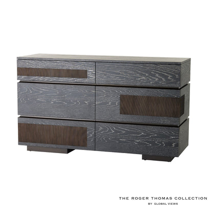 Global Views Brazil Dresser-Black Cerused Oak