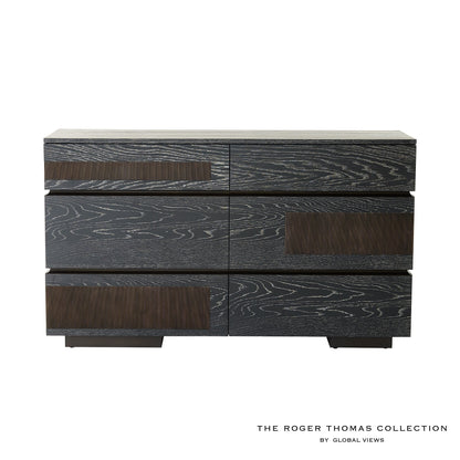 Global Views Brazil Dresser-Black Cerused Oak