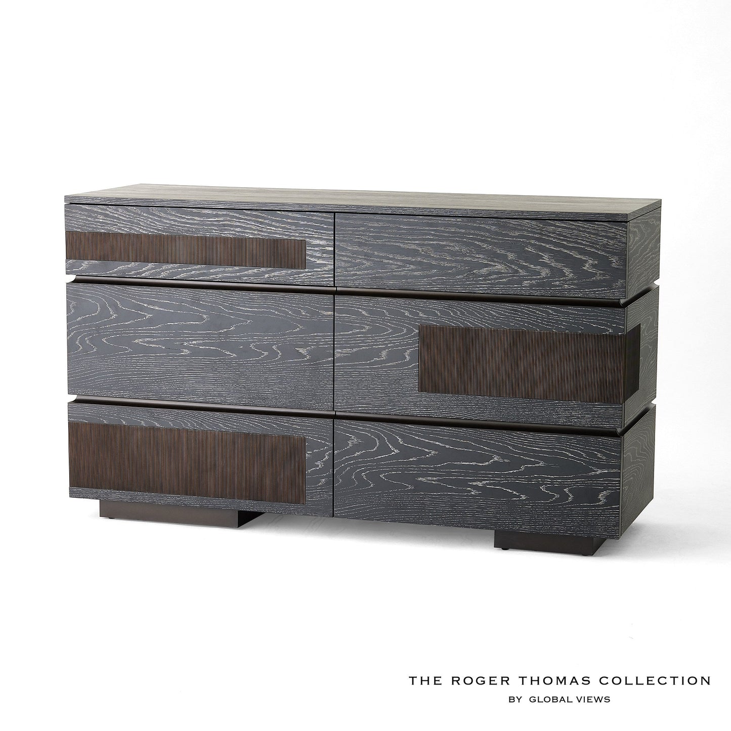 Global Views Brazil Dresser-Black Cerused Oak