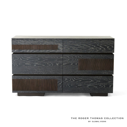 Global Views Brazil Dresser-Black Cerused Oak
