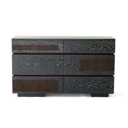 Global Views Brazil Dresser-Black Cerused Oak