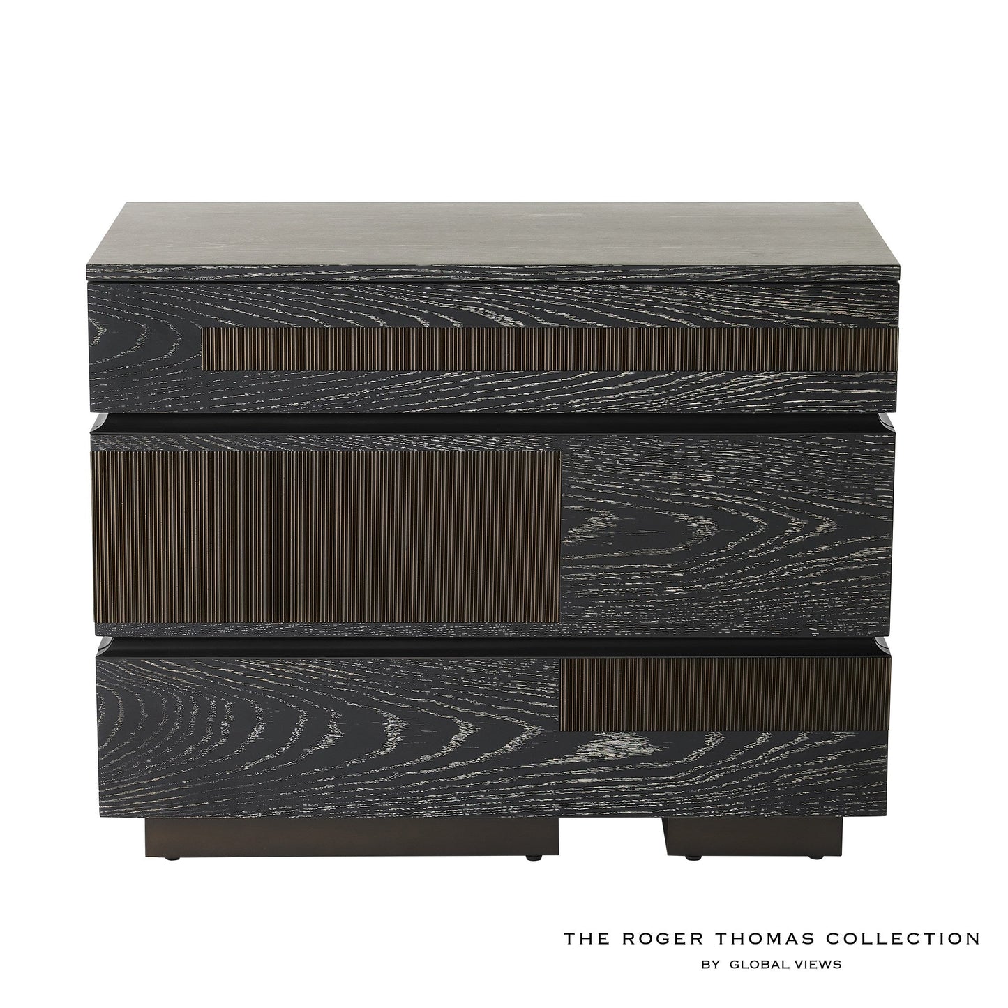 Global Views Brazil Chest-Black Cerused Oak