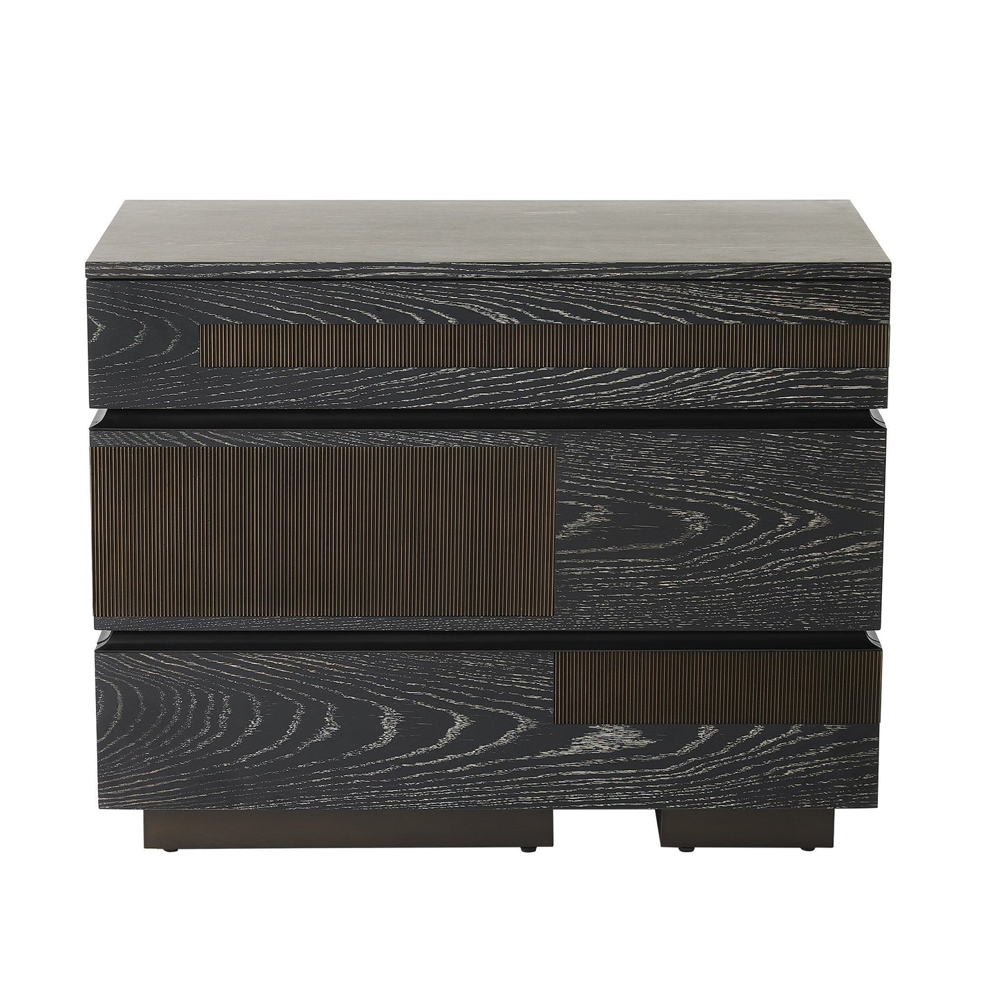 Global Views Brazil Chest-Black Cerused Oak