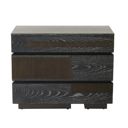 Global Views Brazil Chest-Black Cerused Oak