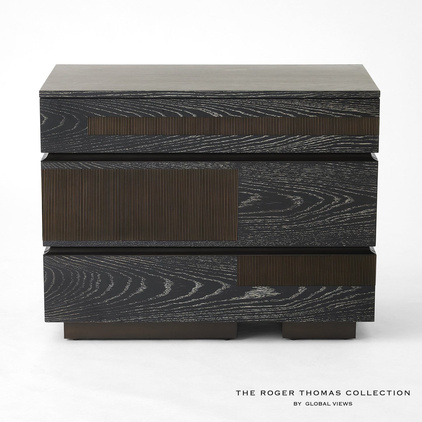 Global Views Brazil Chest-Black Cerused Oak
