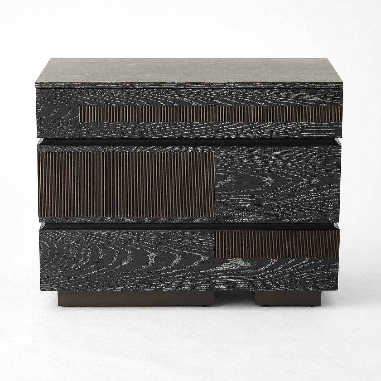 Global Views Brazil Chest-Black Cerused Oak