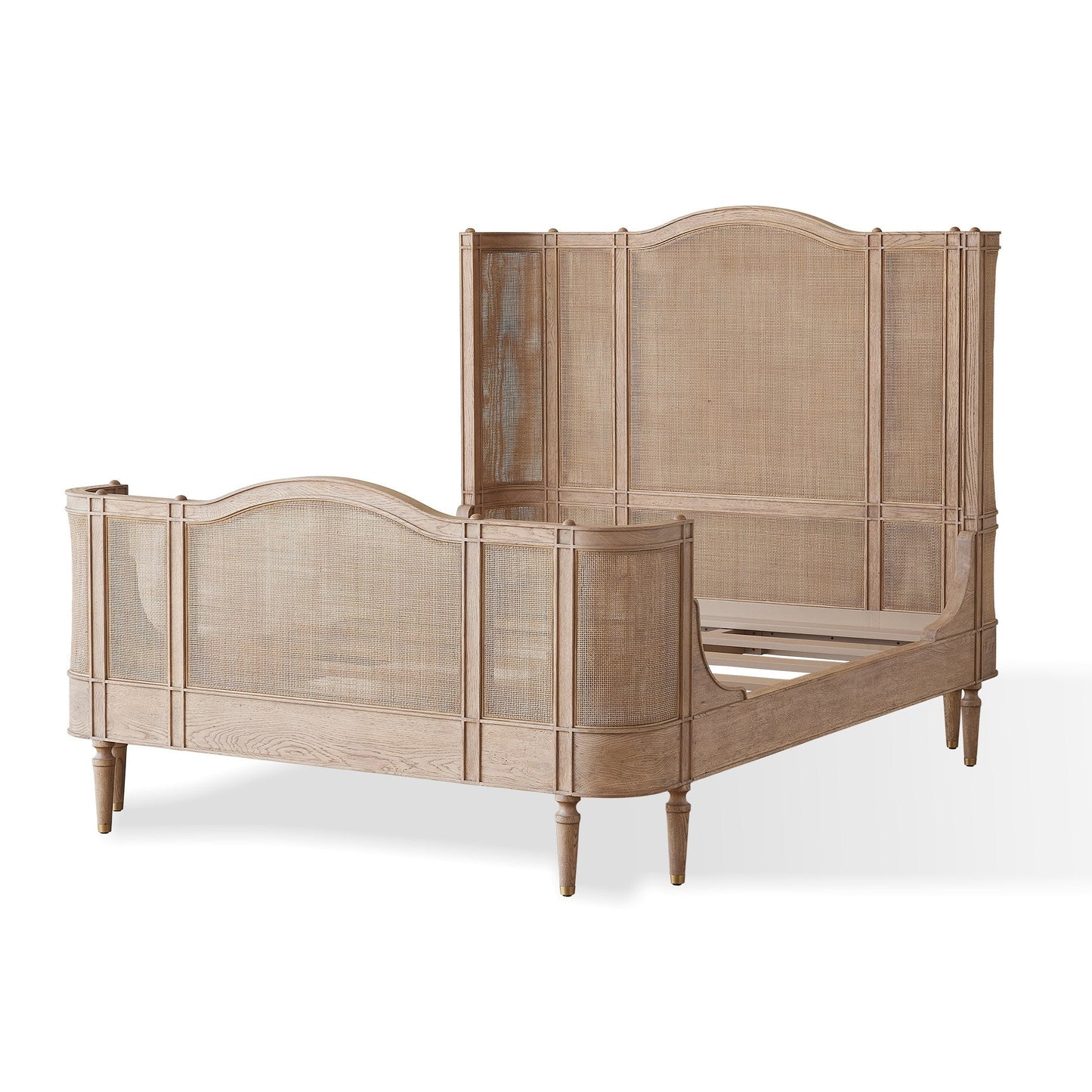Global Views Josephine Queen Bed-Blackened Oak