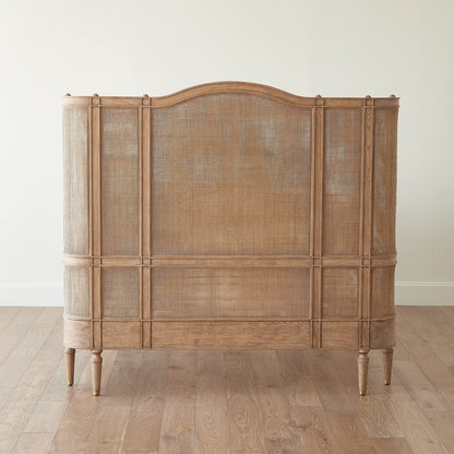 Global Views Josephine Queen Bed-Blackened Oak