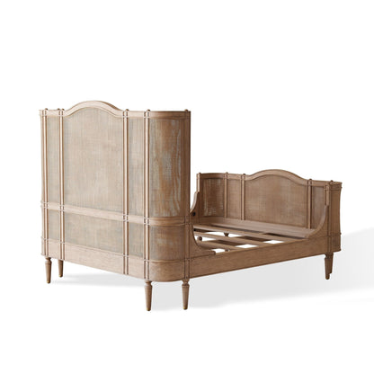Global Views Josephine Queen Bed-Blackened Oak