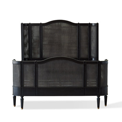 Global Views Josephine Queen Bed-Blackened Oak