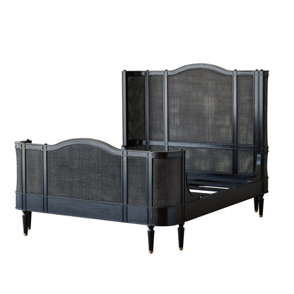 Global Views Josephine Queen Bed-Blackened Oak