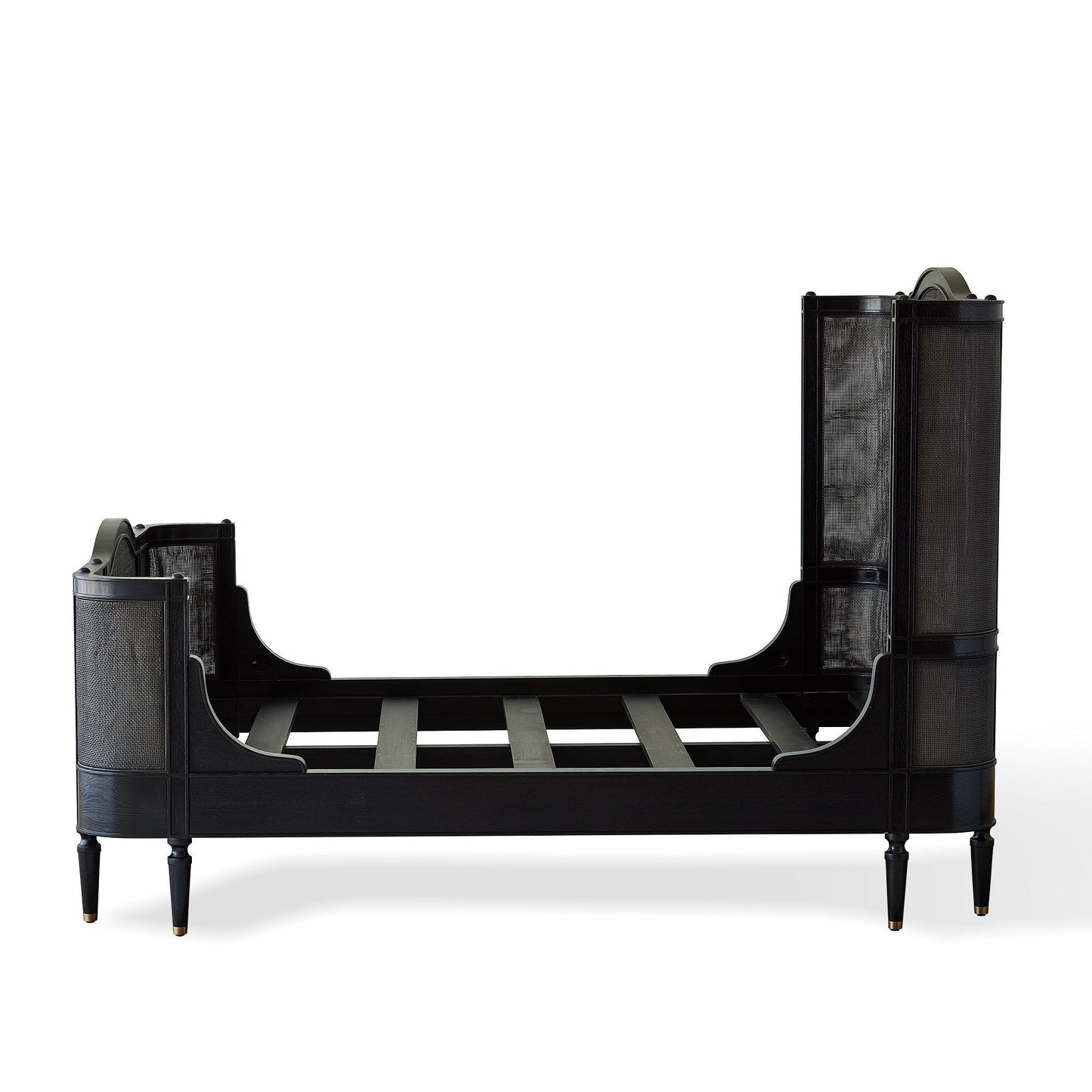 Global Views Josephine Queen Bed-Blackened Oak